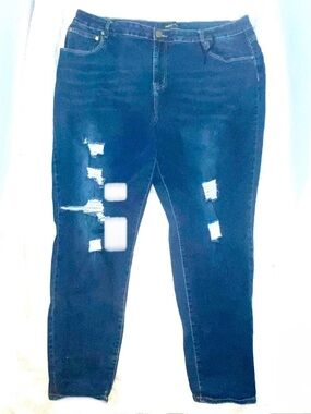 Eighty Eight Dark Blue Distressed Jeggings